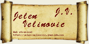 Jelen Velinović vizit kartica